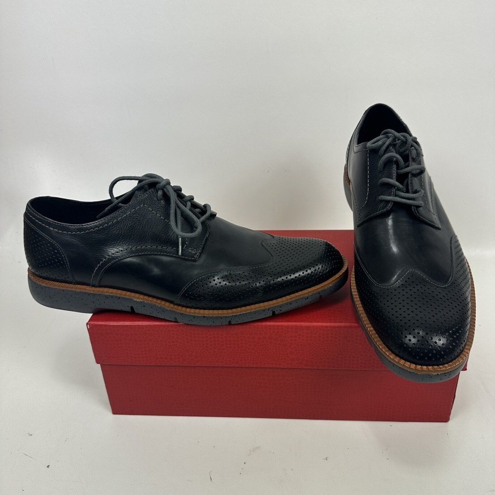 Donald J Pliner EDD-61 Black Wingtip Sneaker Style Dress Shoes Men's Size 11.5 M